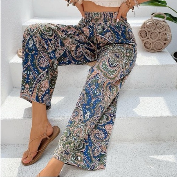 🌿5/$25 SHEIN Boho Print Pants - Picture 2 of 14